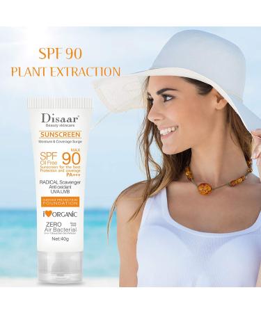 Sun Cream Sun Cream SPF 90+ Moisturizing Skin Protect Sun Cream 100g + Oil Free Radical Scavenger Body Care Face Prevent Skin Damage Remove Dark Spots - Buy Online on GoSupps.com