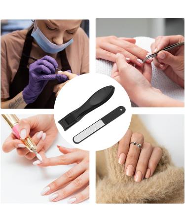 Nail Clippers for Thick Nails Fingernail Clippers for Adults Portable Toenail Scissors Stainless Steel Toenail Clippers for Large Nails Nail Clippers with Wide Jaw Opening and Nail File Black - Buy Online on GoSupps.com