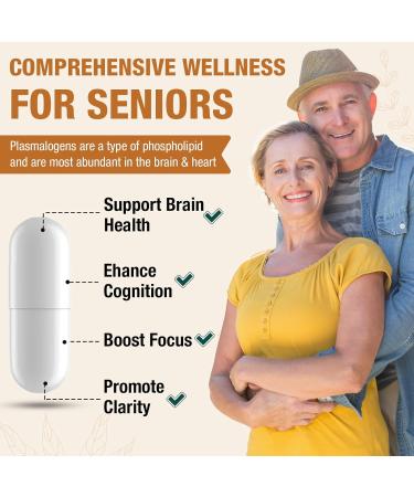 Liposomal Brain Supplements for Memory and Focus - Plasmalogen with Curcumin & Vitamin E for Better Absorption- Suitable for Seniors,Adult Men & Women Cognitive Health,High Potency 60 Servings - Buy Online on GoSupps.com
