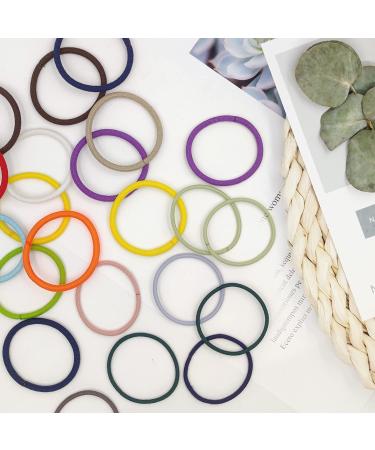 Hoyols 100pcs Baby Small Elastic Hair Ties for Girls No Crease Tiny Hair Bands 1 inch Fine Hair Accessories for Toddler Kids Infants 2mm (Black) - Buy Online on GoSupps.com