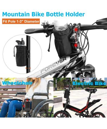 DESIGN WISH 2-Pack 24oz Bicycle Bottle Holder - Screwless Beverage Holder for Bikes - Black Water Bottle Bracket & Mains Bag Compatible (591ml) - Buy Online on GoSupps.com