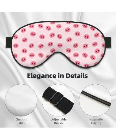 Cute Pig Nose Print Sleep Mask | Comfortable & Soft Eye Mask with Adjustable Strap | Lightweight for Home & Travel - Buy Online on GoSupps.com