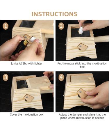 Hemoton Moxa Stick Holder & Moxibustion Box - Moxa Healing Box & Burner Tool for Effective Bug Therapy - Buy Online on GoSupps.com