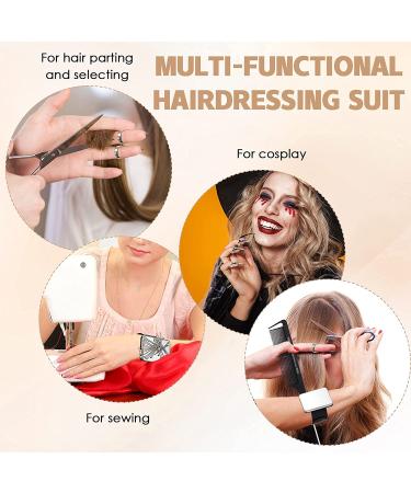 8 Pieces Hair Parting Ring, Styling Clips, Rat Tail Braiding Combs, Magnetic Pin Holder Wristband - Black - Buy Online on GoSupps.com