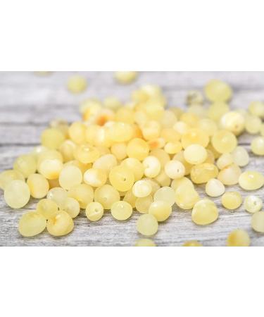 Gumstone 50 Pc Unpolished Lemon Amber Beads | 100% Natural Baltic Amber for Jewelry | Natural Remedies Negative Energy Absorption - Buy Online on GoSupps.com