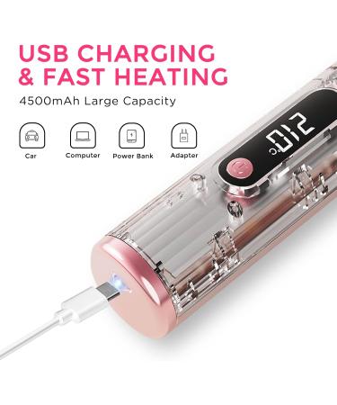 Portable Cordless Hair Straightener Brush - Mini Ionic Hot Comb for Travel & Home - Buy Online on GoSupps.com