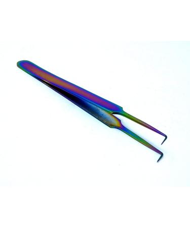 Stainless Steel 3D 5D 6D Volume Eyelash Extension Tweezers - Fine Point, Right Angled 90 Degree Plasma Coated - Buy Online on GoSupps.com