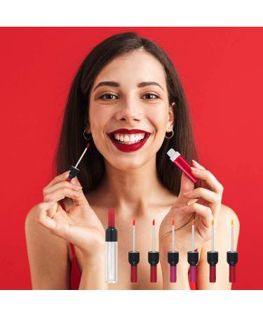 Healthcom 10 Pcs 5ml Empty Wine Bottle Shaped Lip Gloss Tubes - Mini Refillable Clear Lip Glaze Vials for DIY Makeup - Buy Online on GoSupps.com