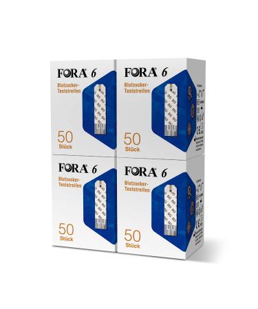 FORA Blood Glucose Test Strips 50pcs Vial Fora 6 Blood Glucose Vial *4