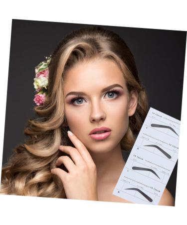 Beavorty 4 Sets stencil eyebrow shape eyebrow card eyebrow stencil sticker plastic sleeve cosmetic - Buy Online on GoSupps.com
