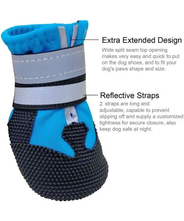 Ewolee Dog Boots - Breathable Non-Slip Protection for Dogs | 4-Piece Slippers (XXL Lake Blue) - Buy Online on GoSupps.com