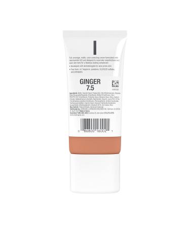Neutrogena Clear Coverage Flawless Matte CC Cream - Full Coverage Color Correcting Makeup with Niacinamide Oil-Free Fragrance-Free - Ginger 7.5 1 oz - Buy Online on GoSupps.com