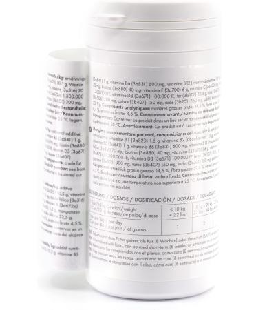 4-BEINER Vitality-Dog: 12 Multivitamins for Dogs Vitamin B Complex Vitamins A C E D Folic Acid Biotin Minerals Zinc Iron Manganese 100 Tablets - Buy Online on GoSupps.com