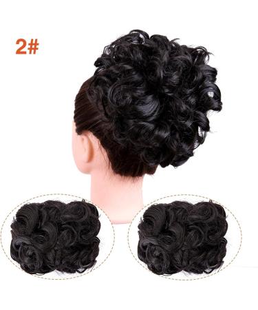 Messy Bun Hair Piece for Women Synthetic Hair Bun Curly Chignon Short Messy Wave Curly Hair Bun Extension Comb Clip in Ponytail Extension Updos Hairpieces for Women Fake Hair Accessories for Women Color2 - Buy Online on GoSupps.com