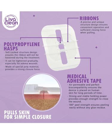 Wound Closure Strips Kit - 3 CT 2.3x2.3 Zip Stitch & Adhesive Steri Strips for Lacerations | International Shipping Available - Buy Online on GoSupps.com