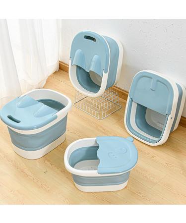 Baignoire de Trempage Pliable pour Bain de Pieds avec Poign e Seau en Plastique avec Point D'acupuncture de Massage pour Laver les Pieds Tremp s (BLUE) - Buy Online on GoSupps.com