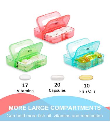 Zoksi Weekly Pill Organizer 2 Times a Day Rainbow 7 Day AM PM Pill Box - Buy Online on GoSupps.com