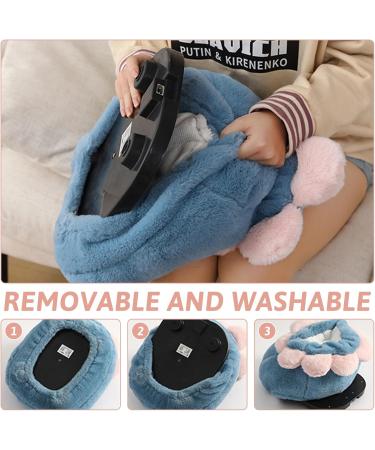Buy Electrically Heated Foot Warmer - 3 Heat Levels USB Plush Slippers & Foot Muff for Ultimate Comfort - Pink - Buy Online on GoSupps.com