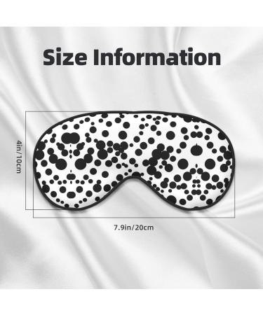 SSIMOO Black & White Big Dot Sleep Mask - Adjustable Breathable & Fashionable Eye Mask for Comfortable Sleep | International Shipping Available - Buy Online on GoSupps.com