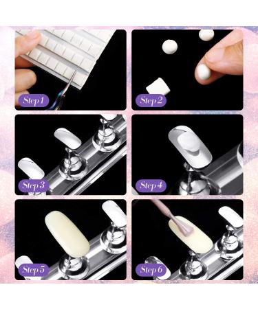 2 Set Acrylic Nail Art Practice Stands with Magnetic Tips - 96 Reusable Adhesive Putty for DIY Nail Display - International Shipping Available - Buy Online on GoSupps.com