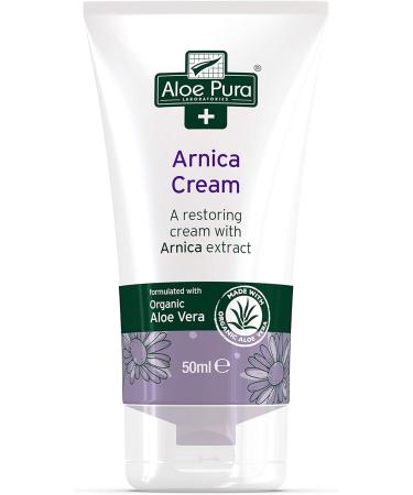 Aloe Pura Arnica Cream with Organic Aloe Vera Natural Vegan Cruelty Free Paraben & SLS Free Restoring 50 ml - Buy Online on GoSupps.com