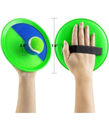 Qrooper Toss and Catch Ball Set - Fun Beach and Yard Games for Kids Ages 4-8 - Upgraded Outdoor Paddle Ball Set - Great for Camping and Family Play - Ideal Kids Gift (Green) - Buy Online on GoSupps.com