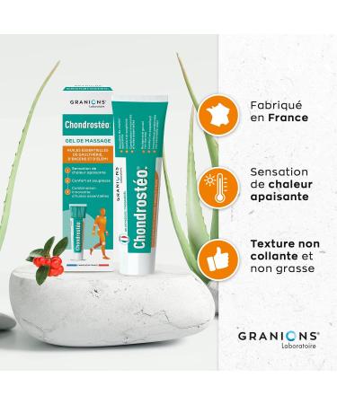 GRANIONS Chondrost o Gel de Massage Chauffant D contractant Musculaire Fort Articulations & Muscles Huiles Essentielles Massage Articulations et Muscles Gel 100 ml - Buy Online on GoSupps.com