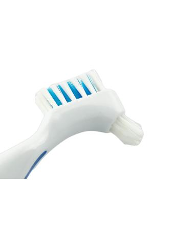 Koala Lifestyle Denture Cleaner Brushes with Covers - Set of 3 | Ideal for Dentures, False Teeth, Night Guards, Dental Devices and Mouth Guards - White/Blue - Buy Online on GoSupps.com