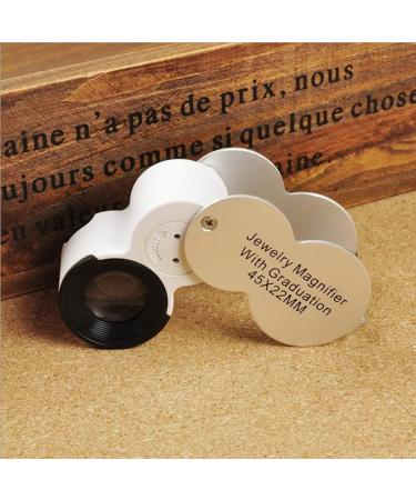 Magnifying Glasses Vision aids Jewelers 45x Magnifying Glass with 3 LED Lamps Rotate Foldable Illumination with Scale Measurement for Jewelry Antique Appraisal Professional Watch Maintenance Stationer - Buy Online on GoSupps.com