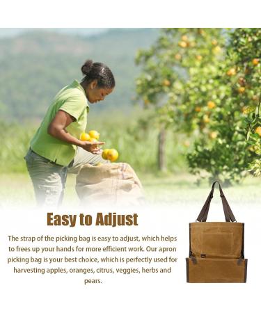 Harvest Fruit Picking Bag Adjustable Collecting Apron Bags Solid Canvas Picking Pouch for Storing Mother Grandmother Wood.l - Buy Online on GoSupps.com