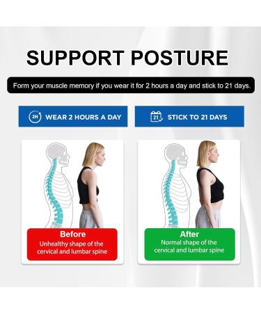 Back Posture Corrector Back Straightener Posture Brace Adjustable Posture Correcting Brace Upper Back Brace Posture Corrector Spine Straightener for Men and Women with a Storage Bag - Buy Online on GoSupps.com