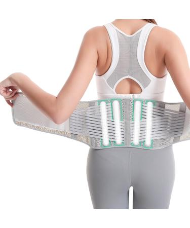 Adjustable Lower Back Support Belt for Men & Women - Anti-Skid Lumbar Support for Herniated Disc & Sciatica - Gray XL (43.3-47.2 Inch - Buy Online on GoSupps.com
