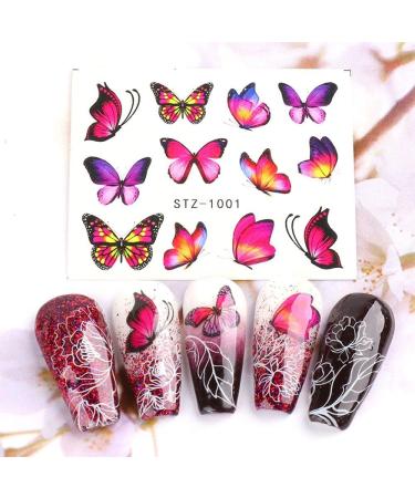 Manicure Adhesive Holographic DIY 3D Butterfly-shapeNail Decals Nail Art Nail Stickers - Buy Online on GoSupps.com