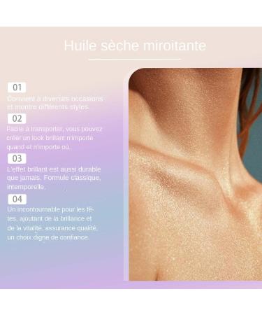 Huile brillante des paillettes corporelles - finition mousseuse de 30 ml m lange hydratant | Hydratation durable adaptation la tonalit multi-scinatrices effets de paillettes subtiles usure de - Buy Online on GoSupps.com