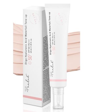 THE LAB BY BLANC DOUX Oligo Hyaluronic Acid Waterfull Tone-up Tinted Moisturizer with SPF 50+ PA++++ Vegan Flawless Coverage Plant-Derived Ingredients All-in-One Skincare Sunscreen Makeup Base Korean