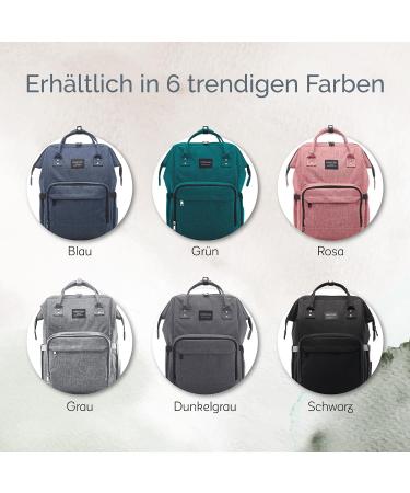 KiddyCare Wrap Backpack - 15 Pockets Durable Baby Wrap High-Quality Maternity Bag with Isotherm Bottle Compartment - Green - Buy Online on GoSupps.com