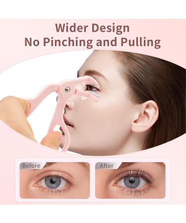 Premium Pink Eyelash Curler - No Pinching Silicone Refill Pads | Cute Small Makeup Tool for Women | International Shipping - Buy Online on GoSupps.com