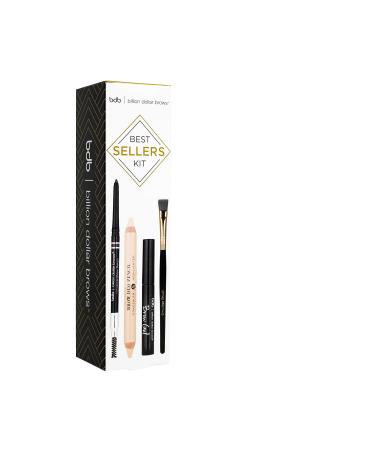 Billion Dollar Brows Best Sellers Kit  Includes Universal Brow Pencil  Brow Duo Pencil  Brow Gel and Smudge Brush for Perfectly Defined Brows