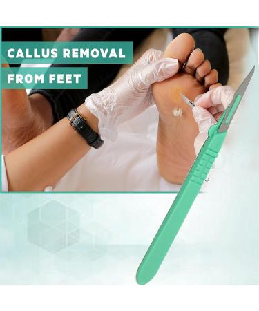 Disposable Sterile Scalpel 11 for Podiatry & Professional Corn Callous Knife - Carbon-Steel Blades, Plastic Handle - Box of 10 - Buy Online on GoSupps.com