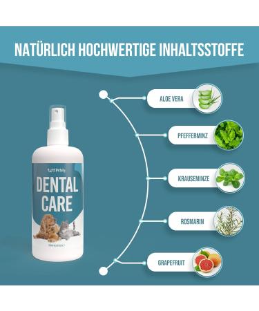 Petsly Dental Spray for Dogs & Cats - 250ml | Triple Effect Tartar Remover Bad Breath Solution & Dental Care - Buy Online on GoSupps.com