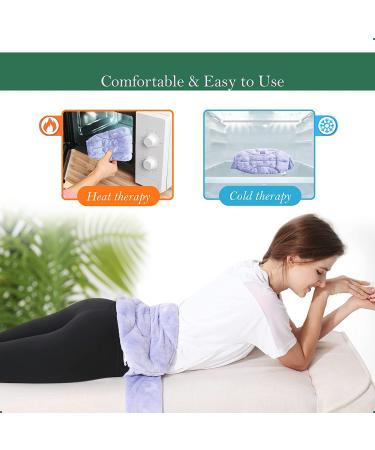 ROMFOX Microwave Heating Pad for Back Pain Relief - Lumbar, Waist, Stomach, Neck, Shoulder Heat Wrap - Moist Heat & Cold Compress Pad (Purple/Lavender Scented) - Buy Online on GoSupps.com