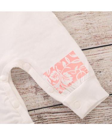 PythJooh Newborn Baby Girl Little Sister Onesie Romper & Floral Hat Set | 9-12 Months - Buy Online on GoSupps.com
