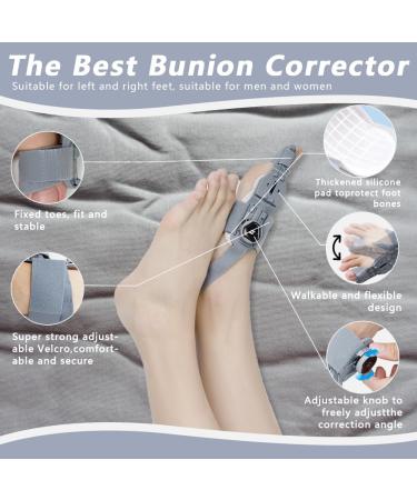 Bunion Corrector for Women & Men - Adjustable Bunion Splint for Pain Relief | Anti-Slip Heel Strap & Silicone Pad | Fits Left & Right Feet - Buy Online on GoSupps.com