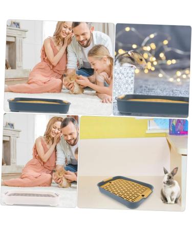 GREENADSCAPE 2pcs Box Rabbit Toilet Square Toilet Hamster Toilet Rabbit Bed Pet Litter Pan Trainer Guinea Pig Pp 27X18.8X4CM As Shown 2 - Buy Online on GoSupps.com