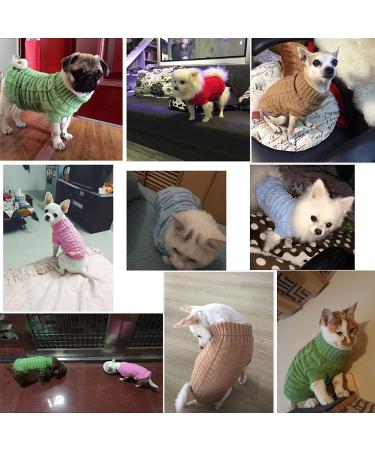 Yealay Dog Sweater Knitwear Soft Knitted Comfortable Cat Sweater Clothes for Small Dogs Pullover Warm Apparel Dog Jumper Sweatshirt Winter Autumn (XX-Large Red) XXL ( Back Length:38-39cm / 14.9in-15.3in) Red - Buy Online on GoSupps.com