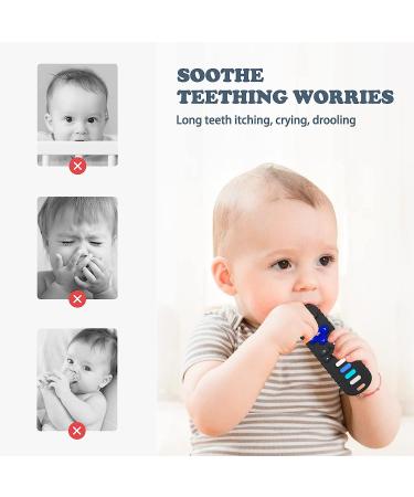 Silicone Remote Teether TV Remote Teethers for 3 6 18 Months Babies  Baby Remote Teething Toys for Boys and Girls BPA Free (Black+Black) - Buy Online on GoSupps.com