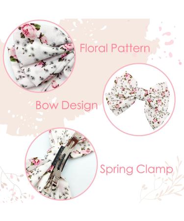 Bow Hair Clip Floral Hair Bows for Women Big Bowknot Hairpin French Hair Clips Hair Barrette Clips Chiffon Hair Bows for Women Girls-1PC style 1 - Buy Online on GoSupps.com