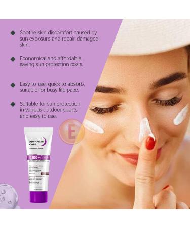Sun Cream Index 100 Sun Cream Face Sun Cream 100 Spf Sun Cream Face and Body Protective Cream Spf100 High Protection Uva-Uvb Fast Absorption Non-greasy Sunscreen (2PC) - Buy Online on GoSupps.com