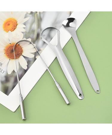 Metal Tongue Scraper for Adults - 3 Pack | Oral Cleaning, Bad Breath Improvement & Fresh Breath - Buy Online on GoSupps.com