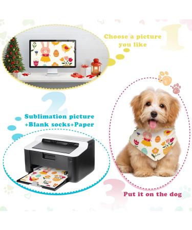 100 Sublimation Blank Triangle Dog Bandanas | Customizable Pet Accessories | White Heat Transfer Scarf for Dogs & Cats (76 x 55 cm) - Buy Online on GoSupps.com